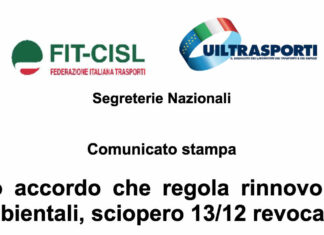 Raggiunto accordo che regola rinnovo contratto servizi ambientali, sciopero 13/12 revocato