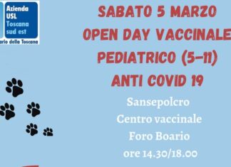 Vaccini, a Sansepolcro Open Day per bambini da 5 a 11 anni