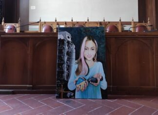 Un dipinto per la Caritas: Salimbeni si ispira alla bimba ucraina Polina