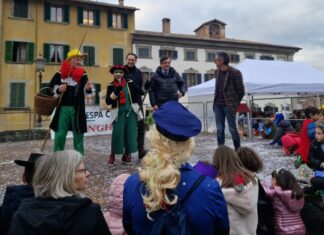 Senzabriglie in trasferta ad Anghiari assieme ad alcuni gruppi mascherati di Sansepolcro