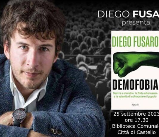Diego Fusaro ospite a Città di Castello per la presentazione di Demofobia