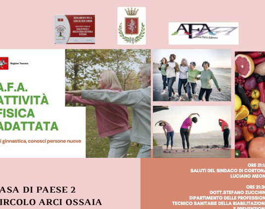 Cortona, «Afa e non solo»: una serata per conoscere l’attività fisica adattata