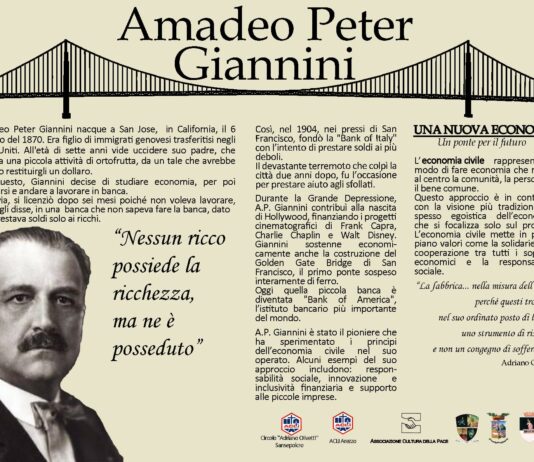 Il “Liceo Città di Piero” omaggia Amadeo Peter Giannini, venerdì l’inaugurazione del cortile a lui dedicato