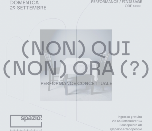 Allo Spazio Art and People una performance domenica 29 settembre