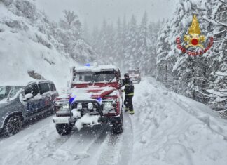Neve in provincia oltre 60 interventi dei Vigili del Fuoco