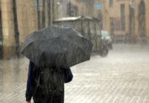Codice giallo con piogge e temporali per venerdì 18